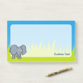 Grijze Cartoon Post-it® Notes (Op bureau)