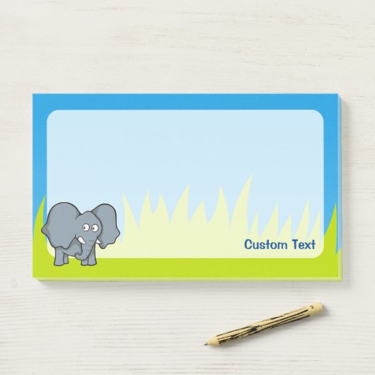 Grijze Cartoon Post-it® Notes (Op bureau)