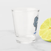 Grijze Cartoon Shot Glas (Links)