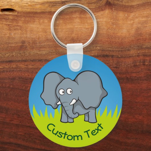 Grijze Cartoon Sleutelhanger (Voorkant)