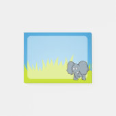 Grijze cartoon van olifanten post-it® notes (Voorkant)