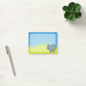 Grijze cartoon van olifanten post-it® notes (Kantoor)