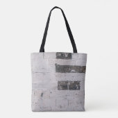 Grijze cementwand tote bag (Achterkant)