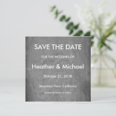 Grijze Chalkboard Achtergrond Bewaar de datum Brui Save The Date (Staand voorkant)