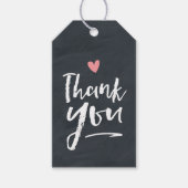 Grijze Chalkboard Gift Label met Sweet Love Heart Cadeaulabel (Voorkant)