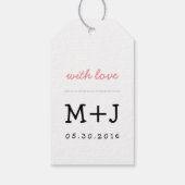 Grijze Chalkboard Gift Label met Sweet Love Heart Cadeaulabel (Achterkant)