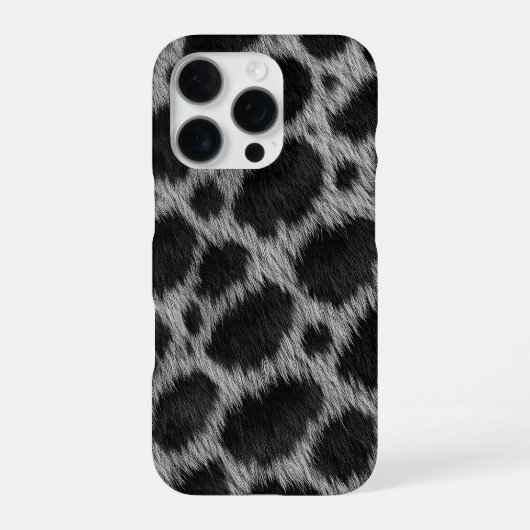 grijze cheetah iPhone 16 Pro Max Hoesje (Achterkant)