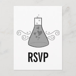 Grijze chemie RSVP-Briefkaart Uitnodiging Briefkaart