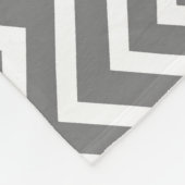 Grijze Chevron Aangepaste vlootzak Fleece Deken (Hoek)