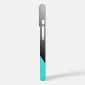 Grijze chevron ombre patroon turquoise Aangepaste Case-Mate iPhone Case (Achterkant / Links)