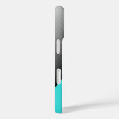 Grijze chevron ombre patroon turquoise Aangepaste Case-Mate iPhone Case (Achterkant / Rechts)
