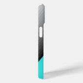 Grijze chevron ombre patroon turquoise Aangepaste Case-Mate iPhone Case (Achterkant / Rechts)