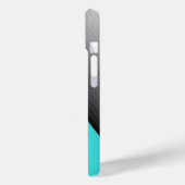 Grijze chevron ombre patroon turquoise Aangepaste Case-Mate iPhone Case (Achterkant / Links)