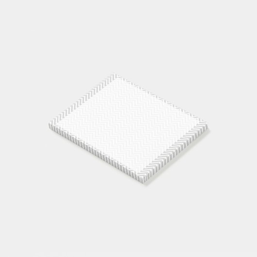 Grijze chevron post-it® notes (Schuin)