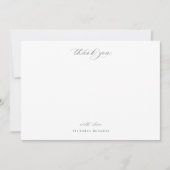  grijze Chinoiserie Floral bedankt Notitiekaartje (Voorkant)