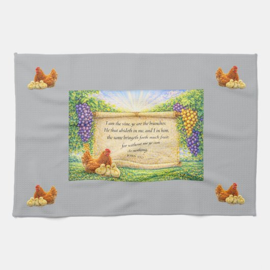Grijze Christian Keukenhanddoek (Horizontaal)