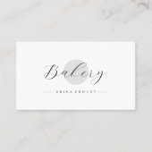 Grijze cirkel Minimalistische Eenvoudige QR-Code Visitekaartje (Voorkant)