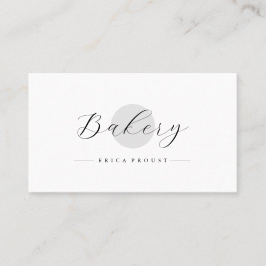 Grijze cirkel Minimalistische Eenvoudige QR-Code Visitekaartje (Voorkant)