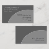 grijze cirkel visitekaartje (Voorkant / Achterkant)