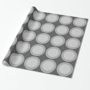 Grijze cirkels cadeaupapier