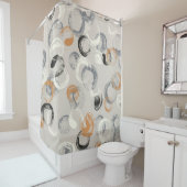 Grijze cirkels: eenvoudig naadloos patroon douchegordijn (In situ)