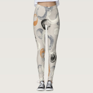 Grijze cirkels: eenvoudig naadloos patroon leggings
