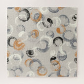 Grijze cirkels: eenvoudig naadloos patroon legpuzzel (Horizontaal)