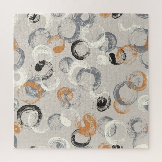 Grijze cirkels: eenvoudig naadloos patroon legpuzzel (Verticaal)