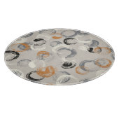 Grijze cirkels: eenvoudig naadloos patroon snijplank (Hoek)