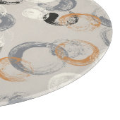 Grijze cirkels: eenvoudig naadloos patroon snijplank (Hoek)