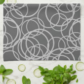 Grijze cirkels keukenhanddoek (Gevouwen)