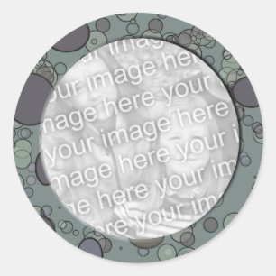 Grijze cirkels lijst sjabloon ronde sticker