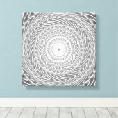 Grijze cirkels patroon canvas afdruk (Insitu (Houten vloer))