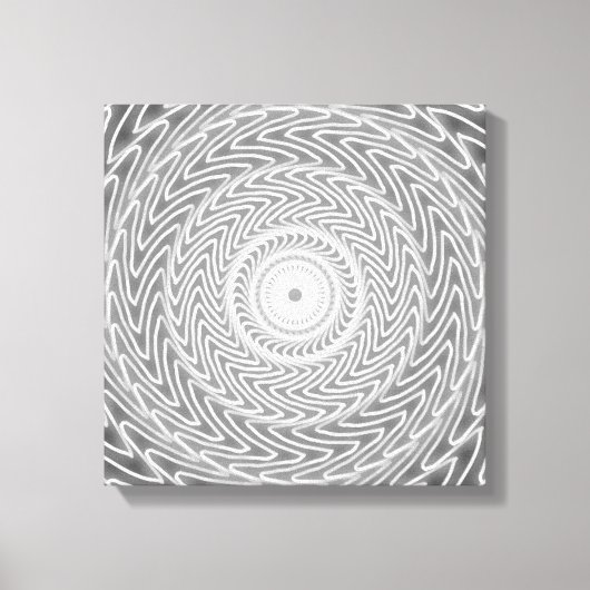 Grijze cirkels patroon canvas afdruk (Voorkant)
