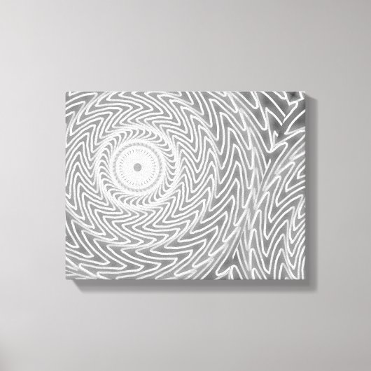 Grijze cirkels patroon canvas afdruk (Voorkant)