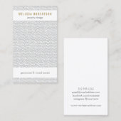 Grijze cirkels patroon voor sieraden ontwerp visitekaartje (Voorkant / Achterkant)