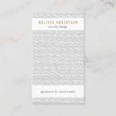 Grijze cirkels patroon voor sieraden ontwerp visitekaartje (Voorkant)