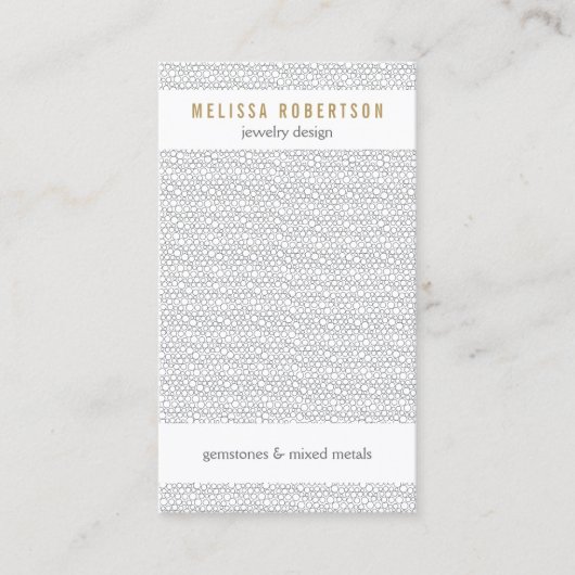 Grijze cirkels patroon voor sieraden ontwerp visitekaartje (Voorkant)