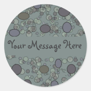 Grijze cirkels ronde sticker