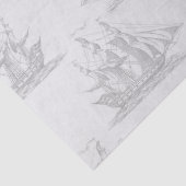 Grijze clip wordt verzonden op witte ontkoppeling tissuepapier (Detail)