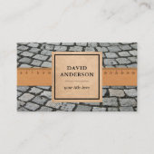 Grijze Cobblestone Walkway Sidewalk Stone Work Pav Visitekaartje (Voorkant)
