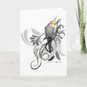Grijze Cockatiel Kaart (Voorkant)