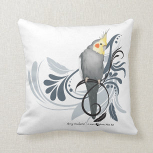 Grijze Cockatiel Kussen