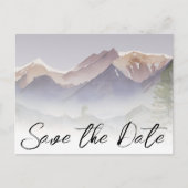 Grijze Colorado Berg Bruiloft Save The Date Briefkaart (Voorkant)