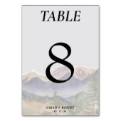 Grijze Colorado Mountain bruiloft receptie Kaart (Achterkant)