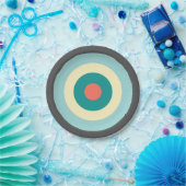 Grijze combinatie Bullseye Papieren Bordje (Feest)