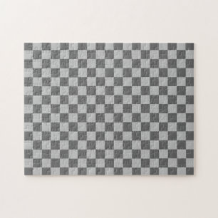 Grijze combinatie schaakbordpatroon door Shirley T Legpuzzel