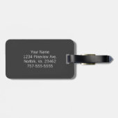 Grijze combinatiecirkels van Shirley Taylor Bagagelabel (Achterkant horizontaal)