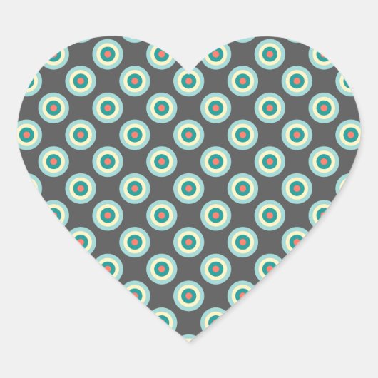 Grijze combinatiecirkels van Shirley Taylor Hart Sticker (Voorkant)