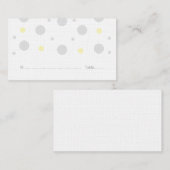 Grijze Confetti bruiloft Plaatskaartje (Voorkant / Achterkant)